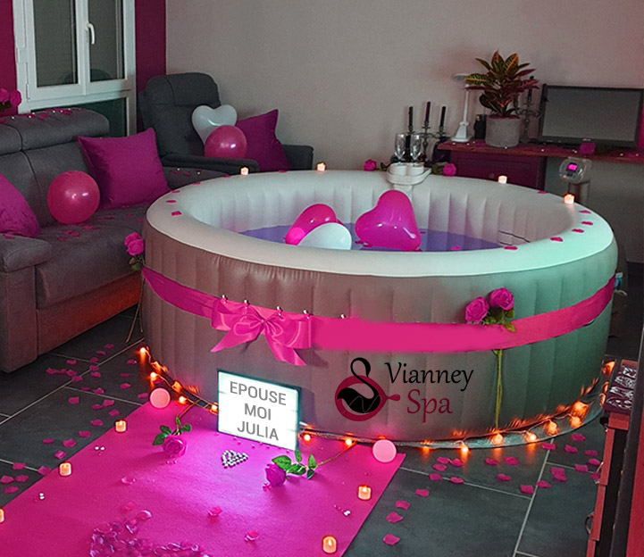 location de spa pour une demande en mariage ou fiançaille